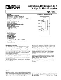 datasheet for ADM3485E by Analog Devices