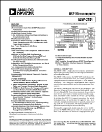 datasheet for ADSP-2184 by Analog Devices