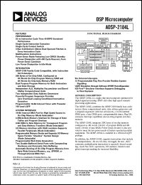 datasheet for ADSP-2184L by Analog Devices
