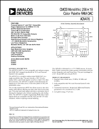 datasheet for ADV476 by Analog Devices