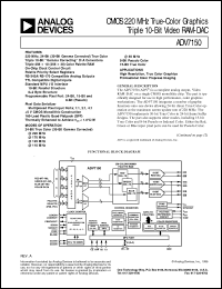 datasheet for ADV7150L by Analog Devices