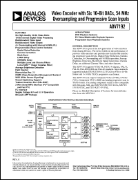 datasheet for ADV7192 by Analog Devices