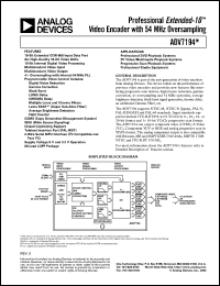 datasheet for ADV7194 by Analog Devices