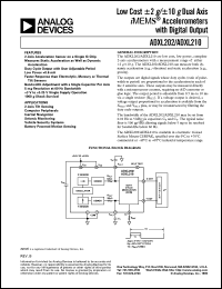 datasheet for ADXL202 by Analog Devices