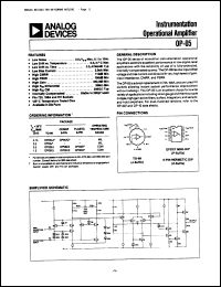 datasheet for OP05 by Analog Devices