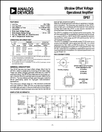 datasheet for OP07 by Analog Devices