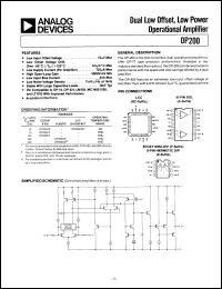 datasheet for OP200 by Analog Devices