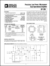 datasheet for OP290 by Analog Devices