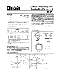 datasheet for OP37 by Analog Devices