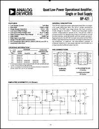 datasheet for OP421 by Analog Devices