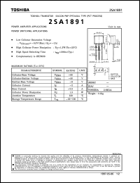 datasheet for 2SA1891 by Toshiba