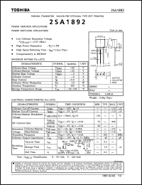 datasheet for 2SA1892 by Toshiba