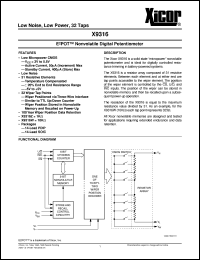 datasheet for X9316WS by 