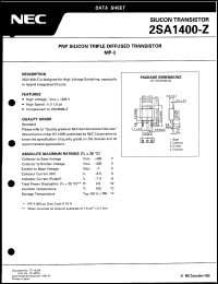 datasheet for 2SA1400-Z by NEC Electronics Inc.