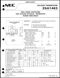 datasheet for 2SA1463-T2 by NEC Electronics Inc.