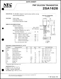 datasheet for 2SA1626 by NEC Electronics Inc.