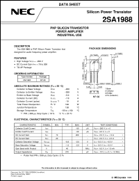 datasheet for 2SA1988 by NEC Electronics Inc.