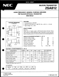 datasheet for 2SA812-T1B by NEC Electronics Inc.