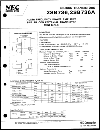 datasheet for 2SB736A-T1B by NEC Electronics Inc.