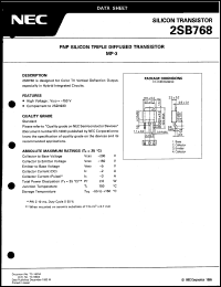 datasheet for 2SB768 by NEC Electronics Inc.