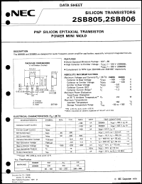 datasheet for 2SB805 by NEC Electronics Inc.