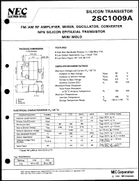 datasheet for 2SC1009A-T1B by NEC Electronics Inc.