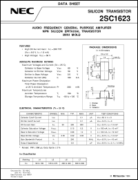 datasheet for 2SC1623-T1B by NEC Electronics Inc.