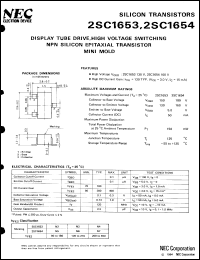 datasheet for 2SC1653-T1B by NEC Electronics Inc.