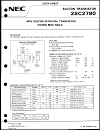 datasheet for 2SC2780 by NEC Electronics Inc.