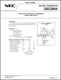 datasheet for 2SC2954 by NEC Electronics Inc.