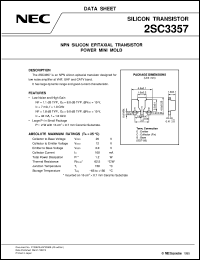 datasheet for 2SC3357-T1 by NEC Electronics Inc.