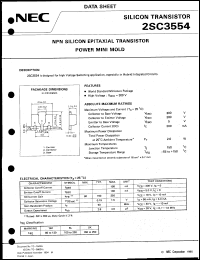 datasheet for 2SC3554-T1 by NEC Electronics Inc.