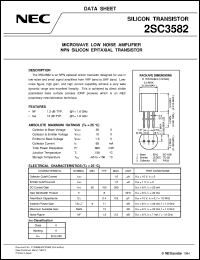 datasheet for 2SC3582-T by NEC Electronics Inc.