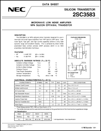 datasheet for 2SC3583-T1B by NEC Electronics Inc.