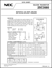 datasheet for 2SC3585-T1B by NEC Electronics Inc.