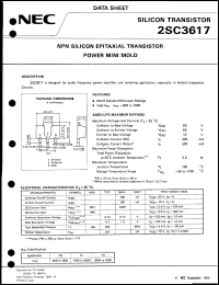 datasheet for 2SC3617 by NEC Electronics Inc.