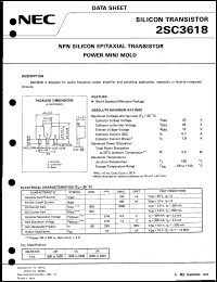 datasheet for 2SC3618 by NEC Electronics Inc.