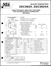 datasheet for 2SC3624-T1B by NEC Electronics Inc.