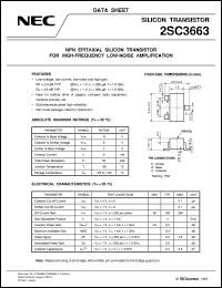 datasheet for 2SC3663-T1B by NEC Electronics Inc.