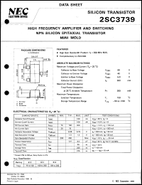 datasheet for 2SC3739-T2B by NEC Electronics Inc.
