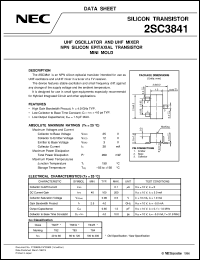 datasheet for 2SC3841-T1B by NEC Electronics Inc.