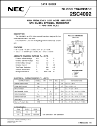 datasheet for 2SC4092-T1 by NEC Electronics Inc.
