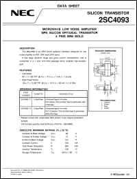 datasheet for 2SC4093 by NEC Electronics Inc.