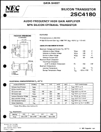 datasheet for 2SC4180-T1 by NEC Electronics Inc.