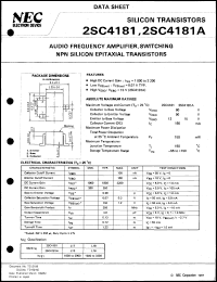 datasheet for 2SC4181-T1 by NEC Electronics Inc.