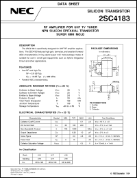 datasheet for 2SC4183 by NEC Electronics Inc.