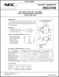 datasheet for 2SC4184 by NEC Electronics Inc.