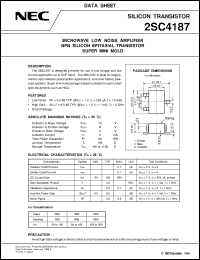 datasheet for 2SC4187 by NEC Electronics Inc.