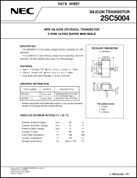datasheet for 2SC5004-T1 by NEC Electronics Inc.