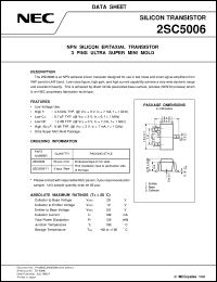 datasheet for 2SC5006-T1/-T2 by NEC Electronics Inc.